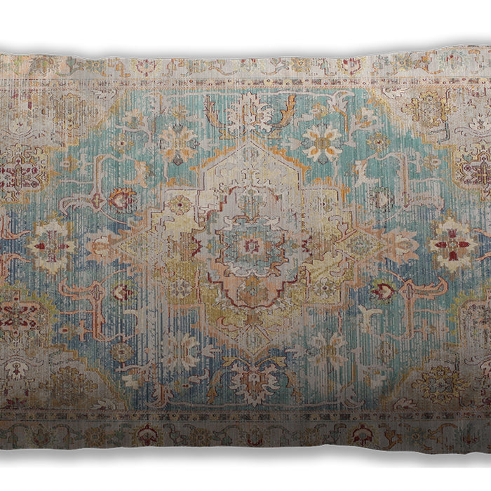 Traditional Classic Rectangular Camel Brown Lumbar Throw Pillow, 13 inch by 19 inch, lbtr1249