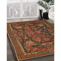 Traditional Sienna Brown Animal Rug, tr124