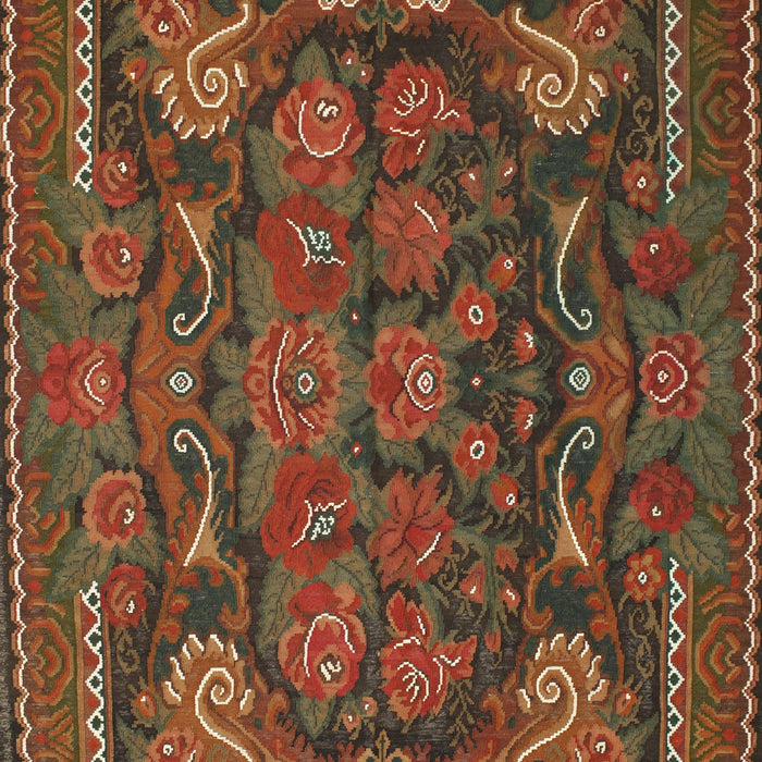 Machine Washable Traditional Sienna Brown Rug, wshtr124