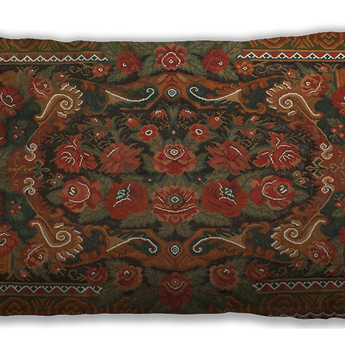 Traditional Classic Rectangular Sienna Brown Lumbar Throw Pillow, 13 inch by 19 inch, lbtr124