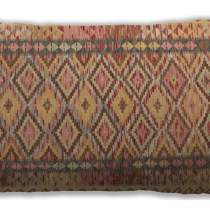 Traditional Classic Rectangular Brown Sand Brown Lumbar Throw Pillow, 13 inch by 19 inch, lbtr1250
