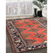 Traditional Orange Salmon Pink Persian Rug in Family Room, tr1251