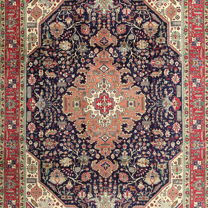Traditional Camel Brown Medallion Rug, tr1252