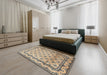 Machine Washable Traditional Brown Rug in a Bedroom, wshtr1253