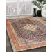 Traditional Chestnut Brown Medallion Rug in Family Room, tr1255