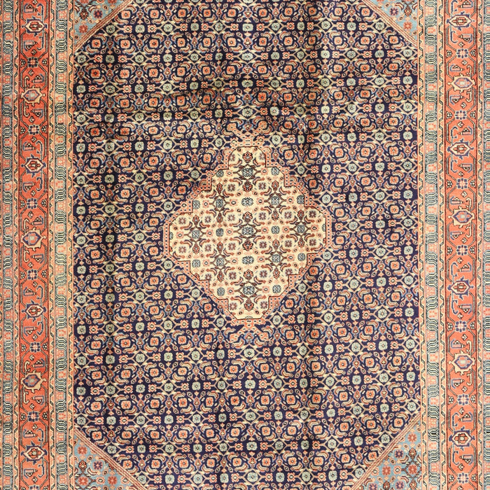 Machine Washable Traditional Chestnut Brown Rug, wshtr1255