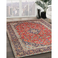 Traditional Light French Beige Brown Medallion Rug, tr1256