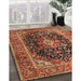 Traditional Red Medallion Rug in Family Room, tr1257