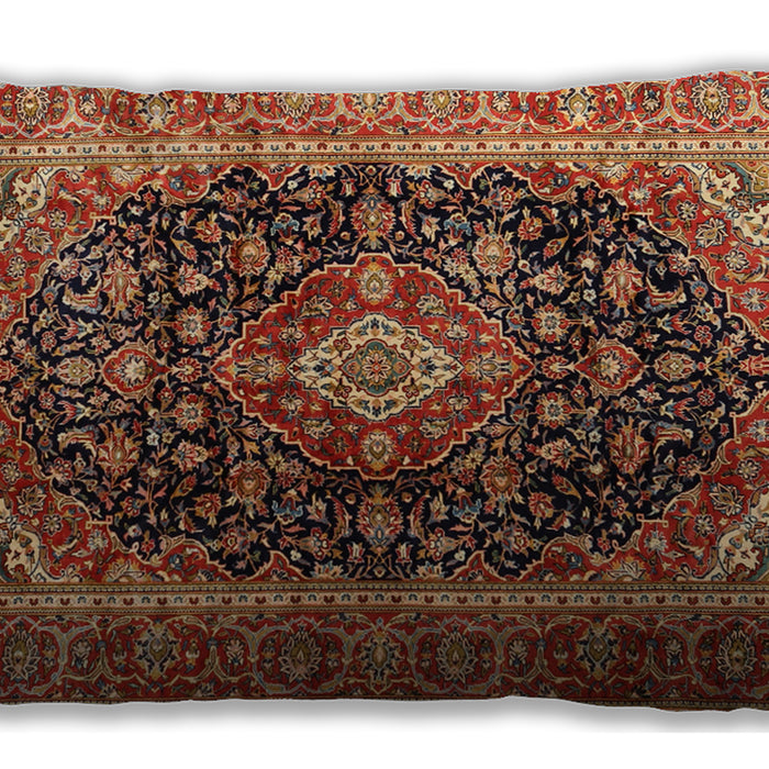 Traditional Classic Rectangular Tomato Red Lumbar Throw Pillow, 13 inch by 19 inch, lbtr1257