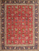 Machine Washable Traditional Peru Brown Rug, wshtr1258