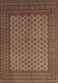 Machine Washable Traditional Dark Sienna Brown Rug, wshtr1259