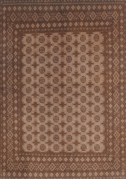 Machine Washable Traditional Dark Sienna Brown Rug, wshtr1259