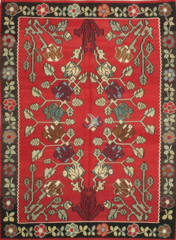 Machine Washable Traditional Brown Rug, wshtr125