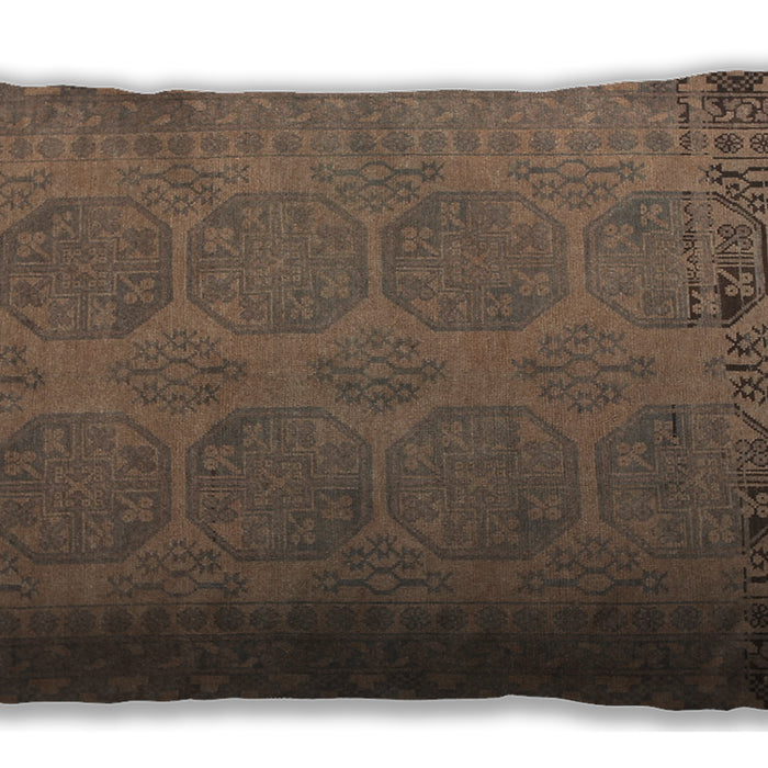 Traditional Classic Rectangular Brown Lumbar Throw Pillow, 13 inch by 19 inch, lbtr1260