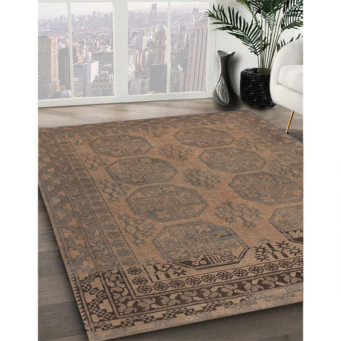 Traditional Brown Persian Rug in Family Room, tr1260