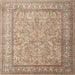 Square Traditional Sienna Brown Persian Rug, tr1264