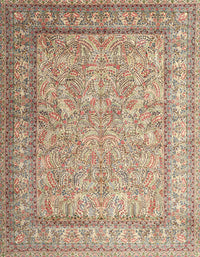 Machine Washable Traditional Sienna Brown Rug, wshtr1264