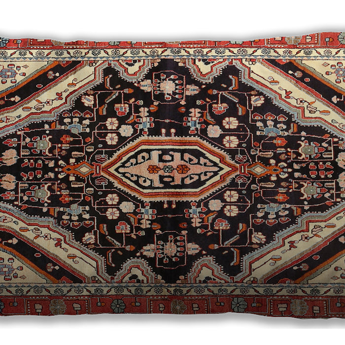 Traditional Classic Rectangular Saffron Red Lumbar Throw Pillow, 13 inch by 19 inch, lbtr1266