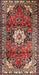 Traditional Saffron Red Medallion Rug, tr1268