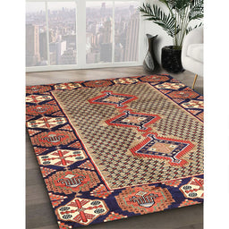 Traditional Sand Brown Persian Rug in Family Room, tr1269