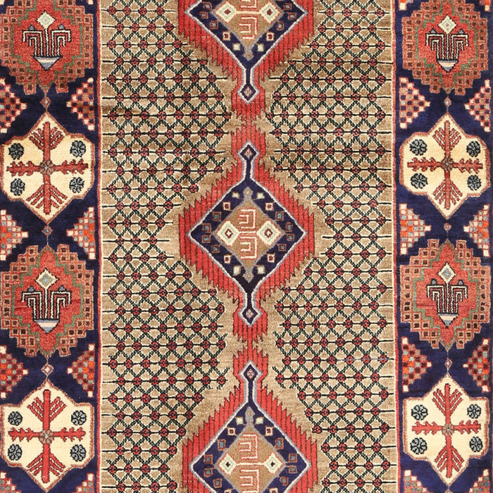 Machine Washable Traditional Sand Brown Rug, wshtr1269