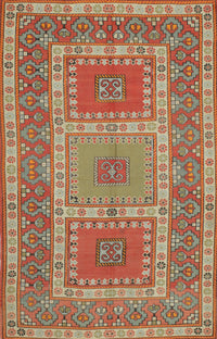 Machine Washable Traditional Red Rug, wshtr126