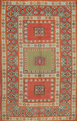 Machine Washable Traditional Red Rug, wshtr126