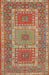 Machine Washable Traditional Red Rug, wshtr126