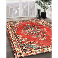 Traditional Sandy Brown Medallion Rug, tr1270