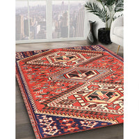 Traditional Tangerine Pink Persian Rug, tr1271