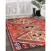 Machine Washable Traditional Tangerine Pink Rug in a Family Room, wshtr1271