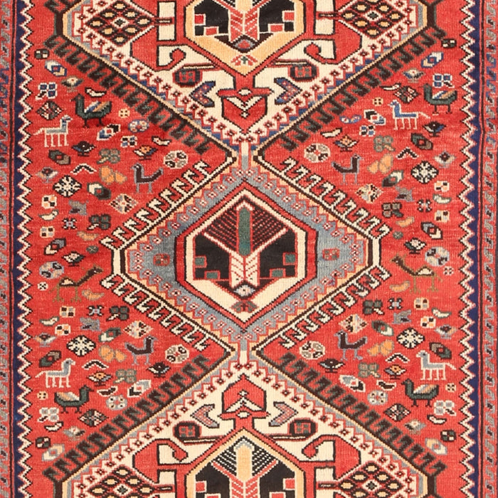 Machine Washable Traditional Tangerine Pink Rug, wshtr1271