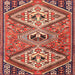 Square Traditional Tangerine Pink Persian Rug, tr1271