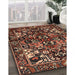 Machine Washable Traditional Orange Brown Rug in a Family Room, wshtr1272