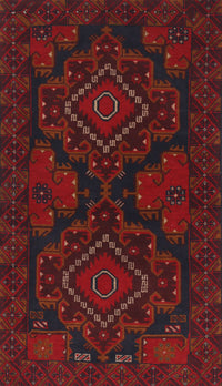 Machine Washable Traditional Tomato Red Rug, wshtr1273