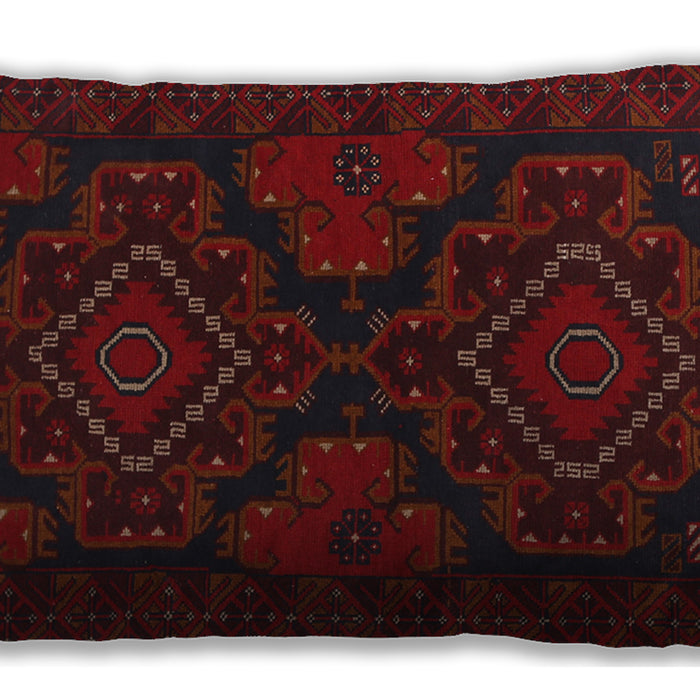 Traditional Classic Rectangular Tomato Red Lumbar Throw Pillow, 13 inch by 19 inch, lbtr1273