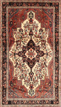 Machine Washable Traditional Sand Brown Rug, wshtr1274