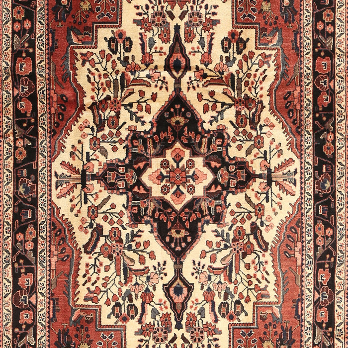 Machine Washable Traditional Sand Brown Rug, wshtr1274