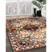 Machine Washable Traditional Red Brown Rug in a Family Room, wshtr1276