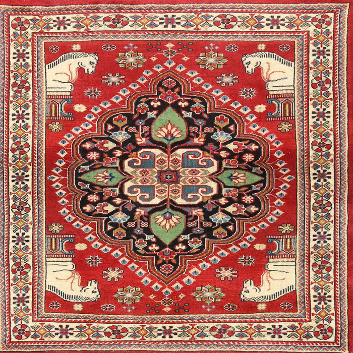 Square Traditional Red Persian Rug, tr1279
