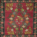 Square Traditional Dark Green Persian Rug, tr127