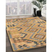 Traditional Dark Gold Brown Persian Rug, tr1281