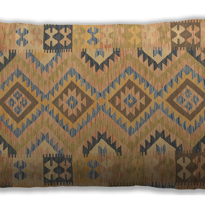 Traditional Classic Rectangular Dark Gold Brown Lumbar Throw Pillow, 13 inch by 19 inch, lbtr1281