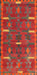 Machine Washable Traditional Red Rug, wshtr1282