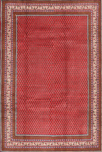 Machine Washable Traditional Copper Red Pink Rug, wshtr1283