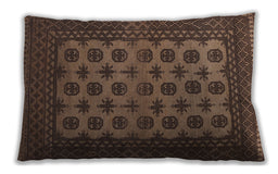 Traditional Classic Rectangular Bakers Brown Lumbar Throw Pillow, 13 inch by 19 inch, lbtr1284