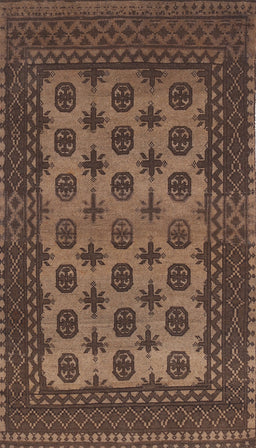Machine Washable Traditional Bakers Brown Rug, wshtr1284