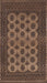 Machine Washable Traditional Bakers Brown Rug, wshtr1284