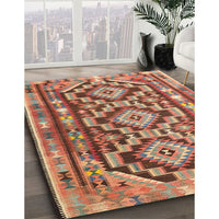 Traditional Light Copper Gold Southwestern Rug, tr1285