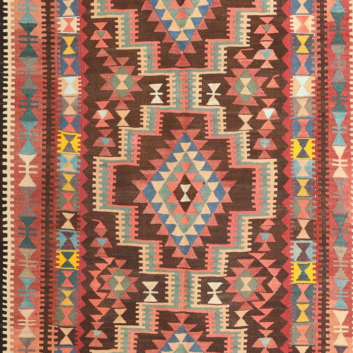 Traditional Light Copper Gold Southwestern Rug, tr1285